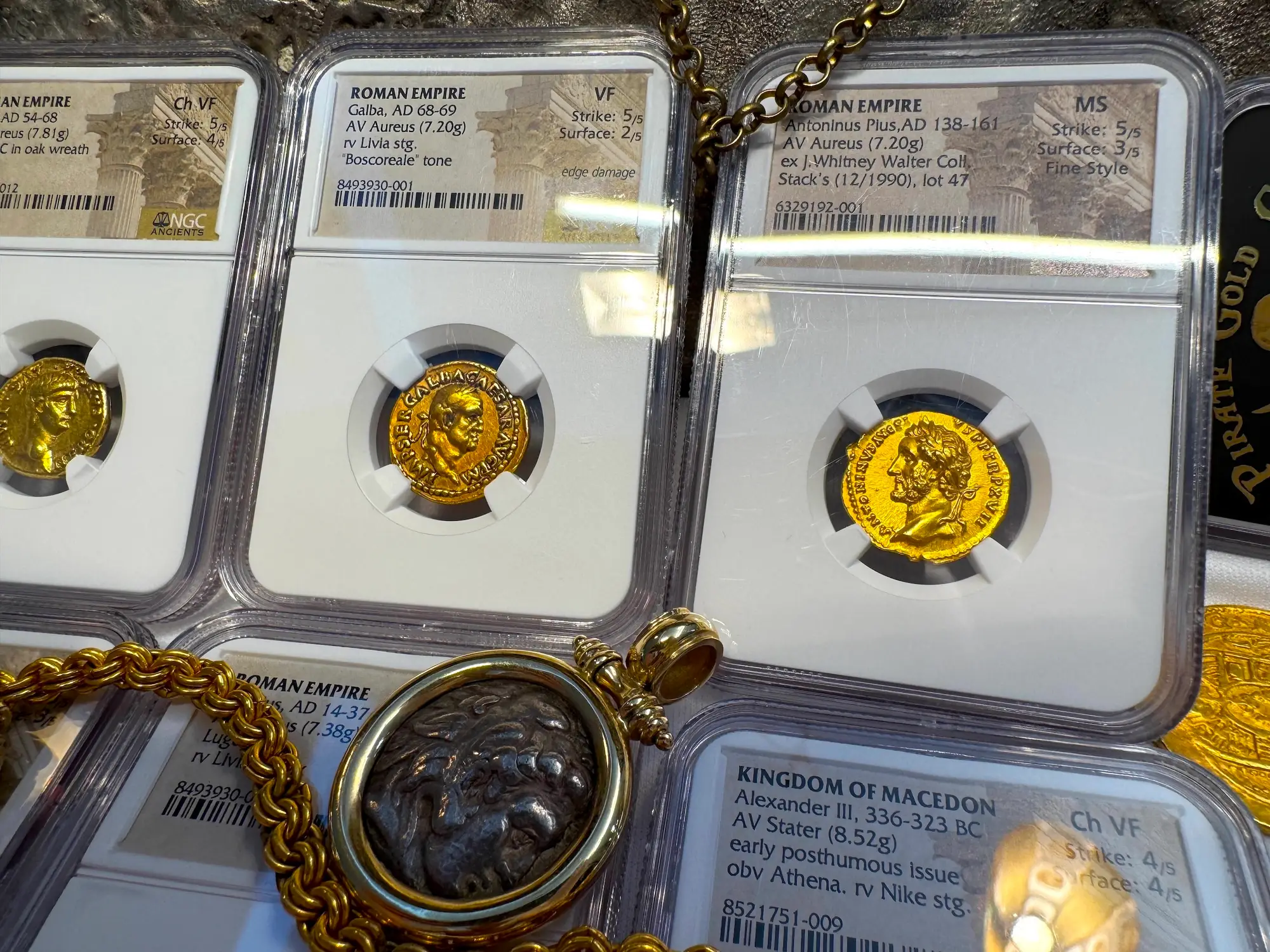 Roman Empire "Pius" NGC MS 5x3 Fine Style 26