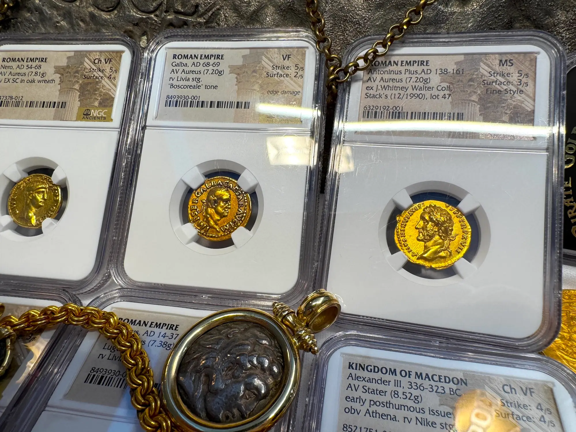 Roman Empire "Pius" NGC MS 5x3 Fine Style 27