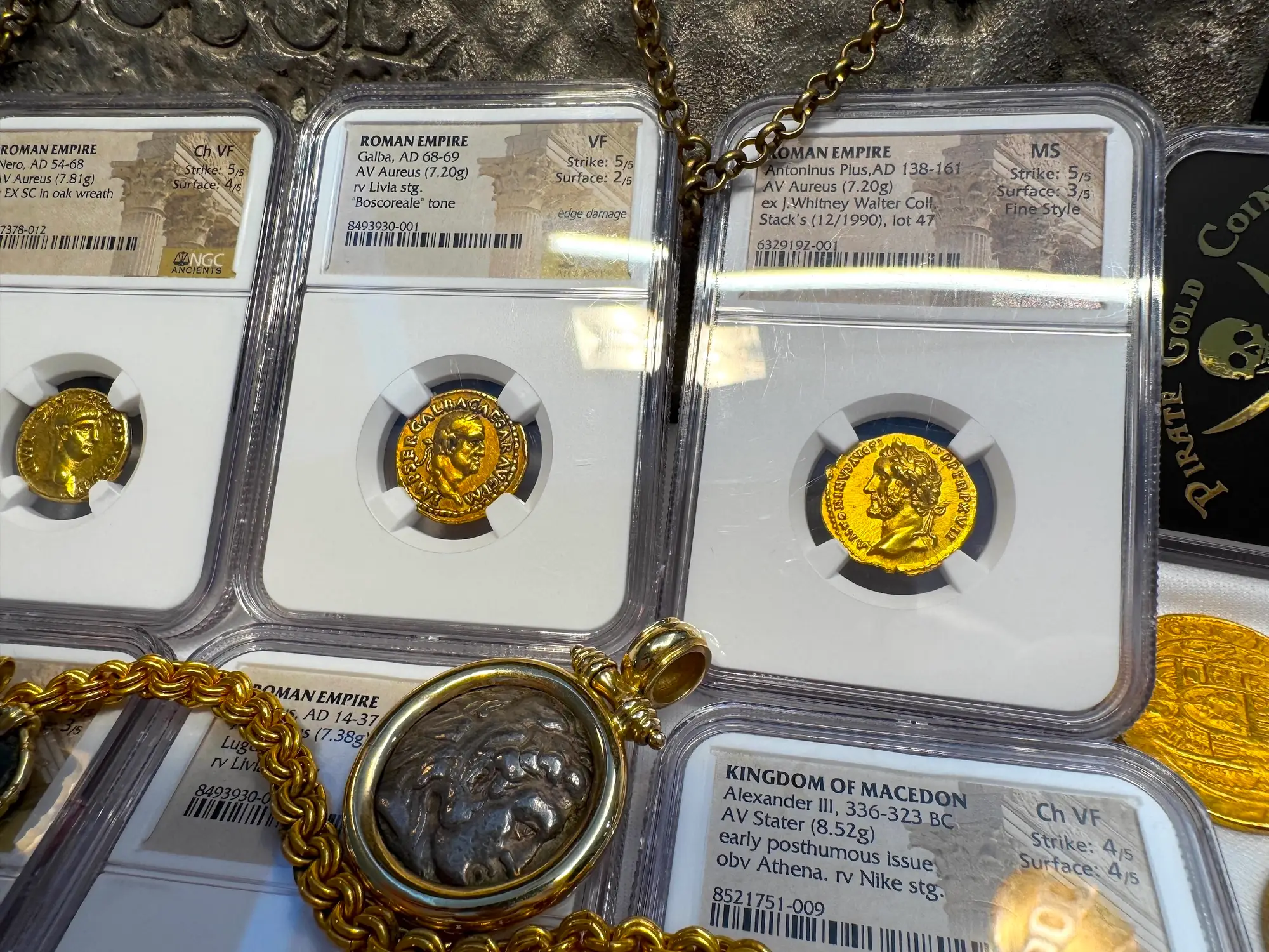 Roman Empire "Pius" NGC MS 5x3 Fine Style 28