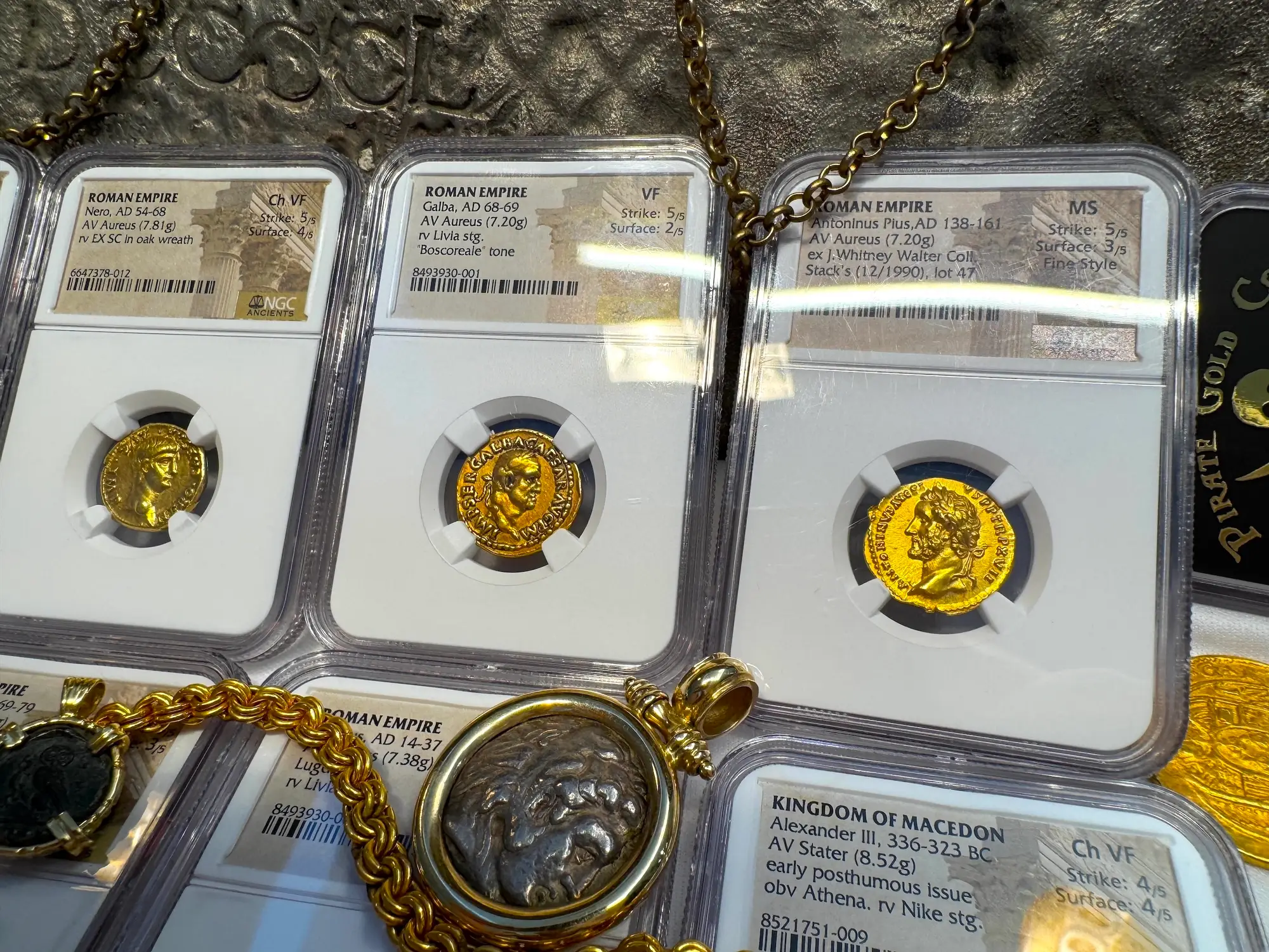 Roman Empire "Pius" NGC MS 5x3 Fine Style 29