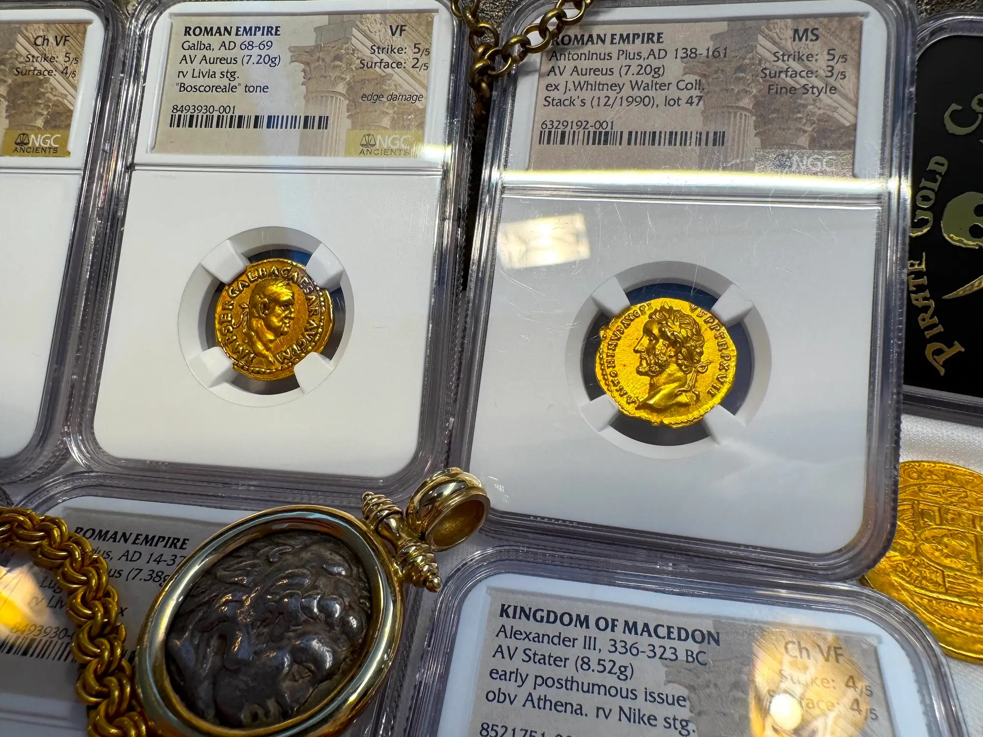 Roman Empire "Pius" NGC MS 5x3 Fine Style 30