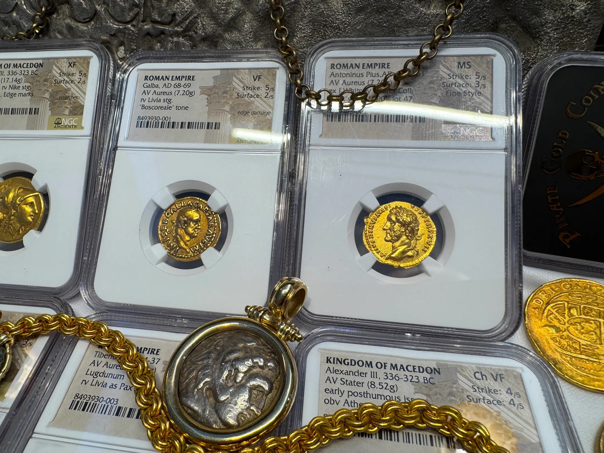 Roman Empire "Pius" NGC MS 5x3 Fine Style 32
