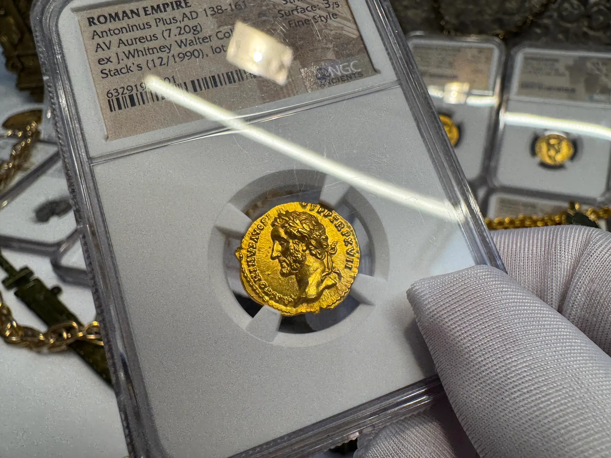 Roman Empire "Pius" NGC MS 5x3 Fine Style 34