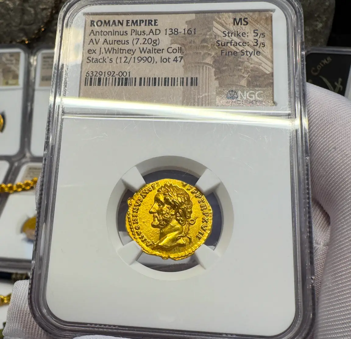 Roman Empire "Pius" NGC MS 5x3 Fine Style 17