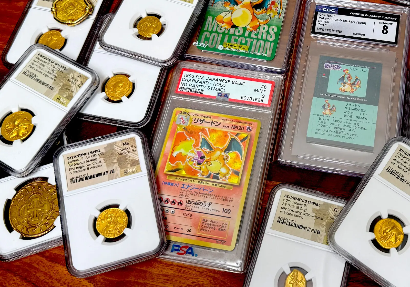 PSA 9 ~ Charizard  No Rarity ~ Symbol Holo Card #6 Pokemon Japanese Basic 1996 6