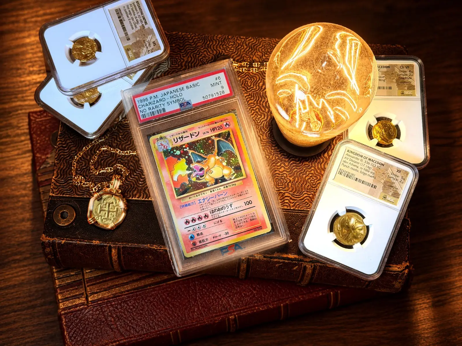 PSA 9 ~ Charizard  No Rarity ~ Symbol Holo Card #6 Pokemon Japanese Basic 1996 12