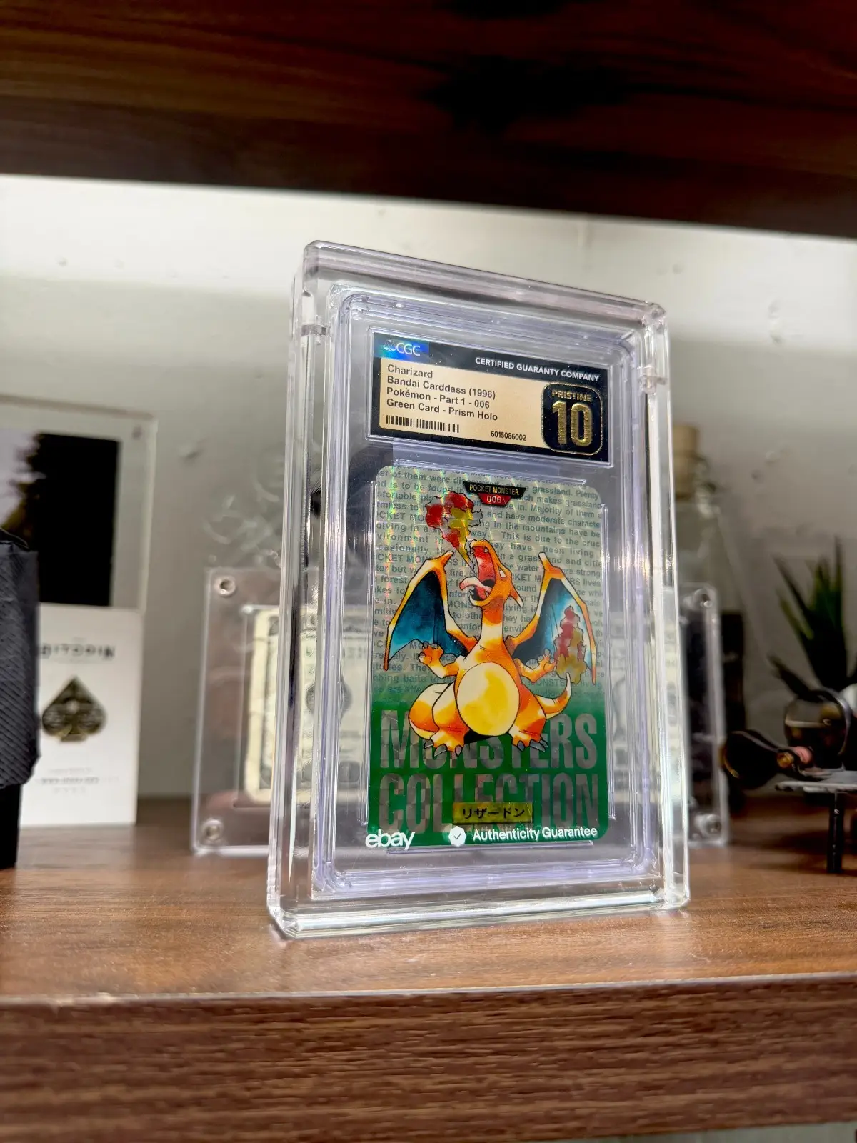 POP 8! CGC 10 PRISTINE ~CHARIZARD CARDDASS~ JAPANESE VENDING #6 POKEMON 1996 9