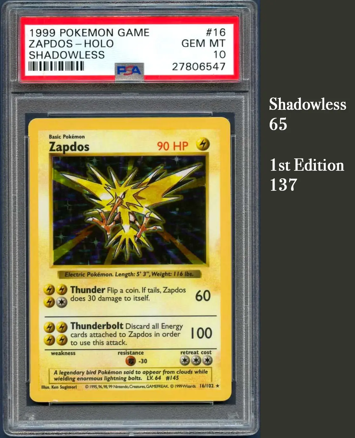 Pokemon Shadowless 1999 PSA 10 Base Set! Charizard, Blastoise, Venusaur, Mewtwo, Chansey 23