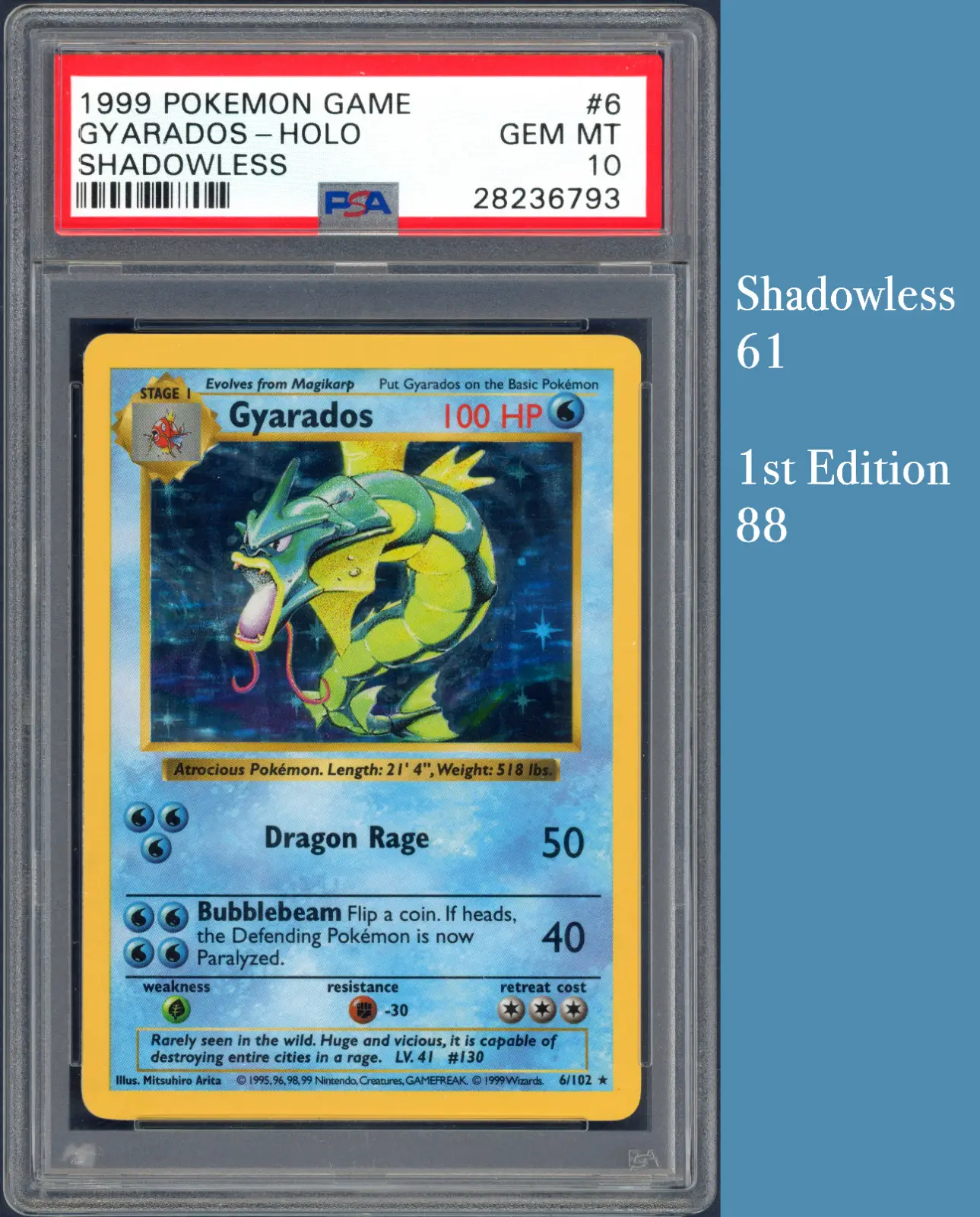 Pokemon Shadowless 1999 PSA 10 Base Set! Charizard, Blastoise, Venusaur, Mewtwo, Chansey 9
