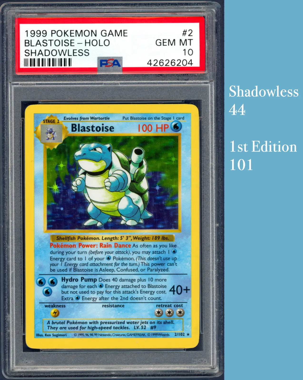 Pokemon Shadowless 1999 PSA 10 Base Set! Charizard, Blastoise, Venusaur, Mewtwo, Chansey 3