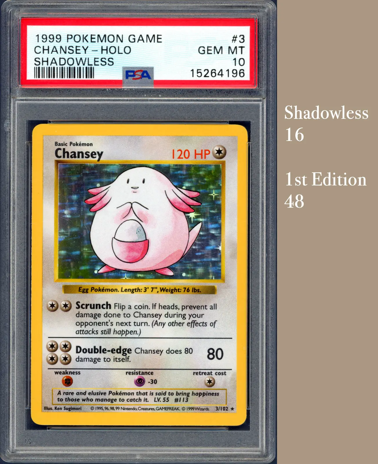 Pokemon Shadowless 1999 PSA 10 Base Set! Charizard, Blastoise, Venusaur, Mewtwo, Chansey 4