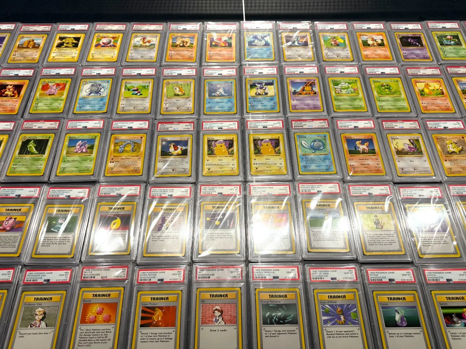 Pokemon Shadowless 1999 PSA 10 Base Set! Charizard, Blastoise, Venusaur, Mewtwo, Chansey 13
