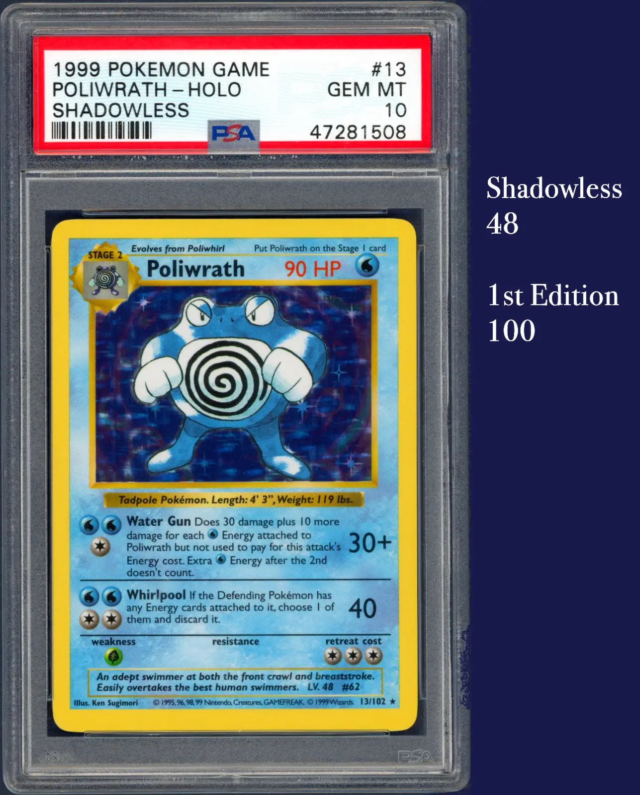 Pokemon Shadowless 1999 PSA 10 Base Set! Charizard, Blastoise, Venusaur, Mewtwo, Chansey 20