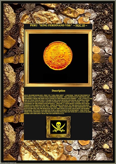 Peru 8 Escudos "King Ferdinand VI" 1751 NGC 55 4