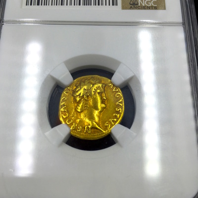 ROMAN EMPIRE  "NERO"  54-68 AD  ~ NGC VF 5x4 ~ "TEMPLE OF JANUS" 4