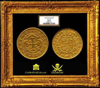 Spain 8 Escudos 1700 "Charles II" NGC 53 Only 1 Known 7