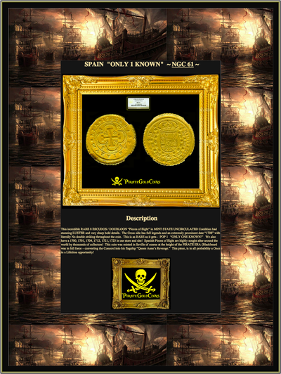 Spain 8 Escudos 1708 NGC 61 5