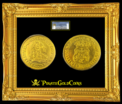 Spain 2 Escudos "1733 Fleet Shipwreck" 1733 PCGS XF 3