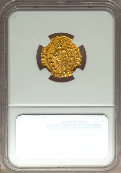 GREECE   "JESUS CHRIST"  DUCAT 1382-1400  ~ NGC 55 ~ 4