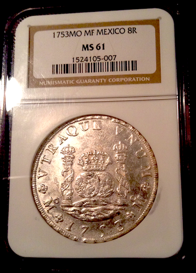 MEXICO  1753  8 REALES   ~ ﻿NGC 61﻿ ~ 2