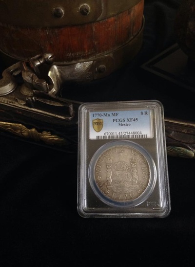 MEXICO  8 REALES  1770 PILLAR DOLLAR  ~ PCGS 45 ~ 4