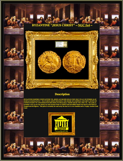 BYZANTINE EMPIRE 945-59AD "JESUS CHRIST"  ~ NGC CH AU 5 x 4 ~ 4