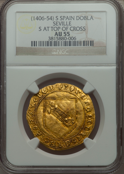 SPAIN  1406  DOBLA DE LA BANDA  "SEVILLE MINT"  NGC 55 2