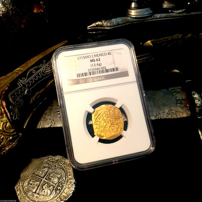 Mexico 4 Escudos 1715 "1715 Plate Fleet" NGC 62 11