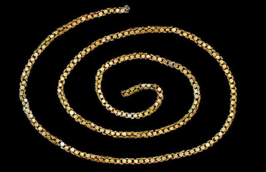 Olive Blossom Chain 14.5" TriCentennial 1715 Fleet Shipwreck Find