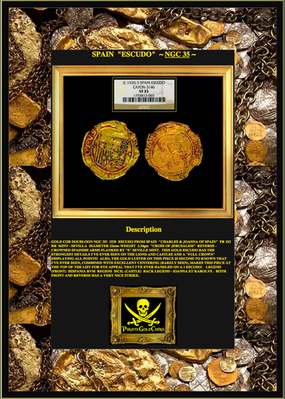 Spain 1 Escudo 1535 NGC 35 2