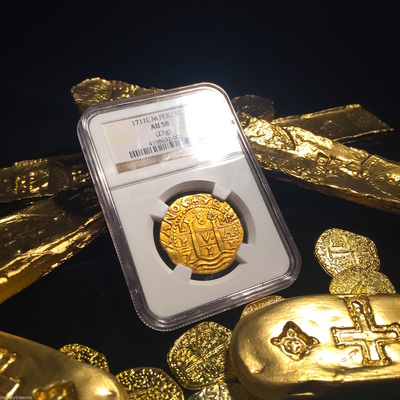Peru 8 Escudos 1711 "1715 Plate Fleet" NGC 58 7