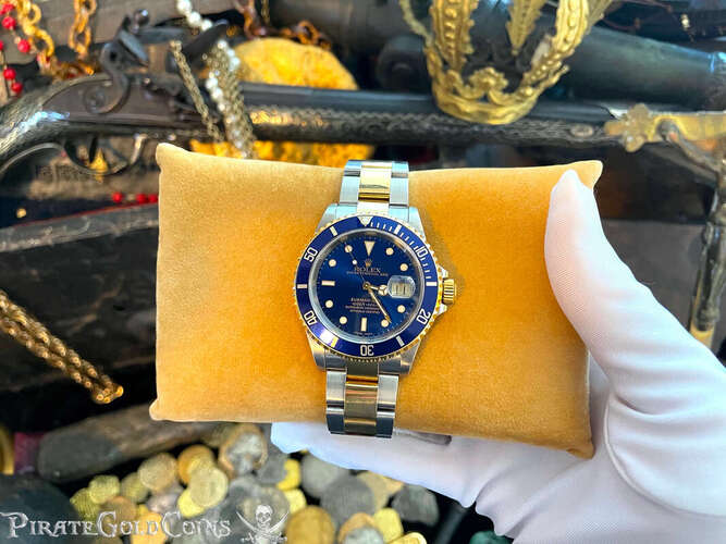 Rolex Two Tone Submariner with Blue Face 33