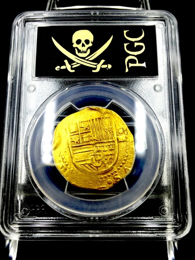 Spain 4 Escudos 1556-98 "King Philip II" PCGS 53 8