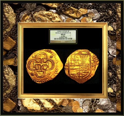Spain 2 Escudos 1590 "Dated" NGC 62 Finest and Only 1 Known 2