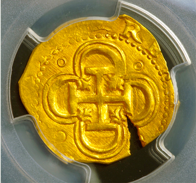 Spain 2 Escudos 1595 "Full Dated" PCGS 58 6