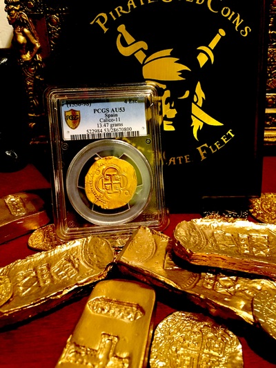 Spain 4 Escudos 1556-98 "King Philip II" PCGS 53 3