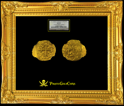 Mexico 1 Escudo 1711 "1715 Plate Fleet Shipwreck" NGC 55 4