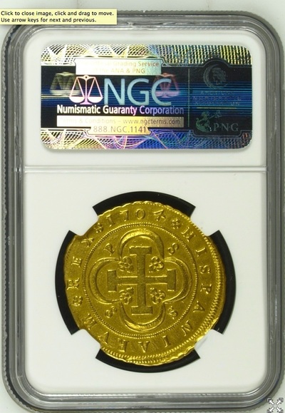 Spain 8 Escudos 1704 4