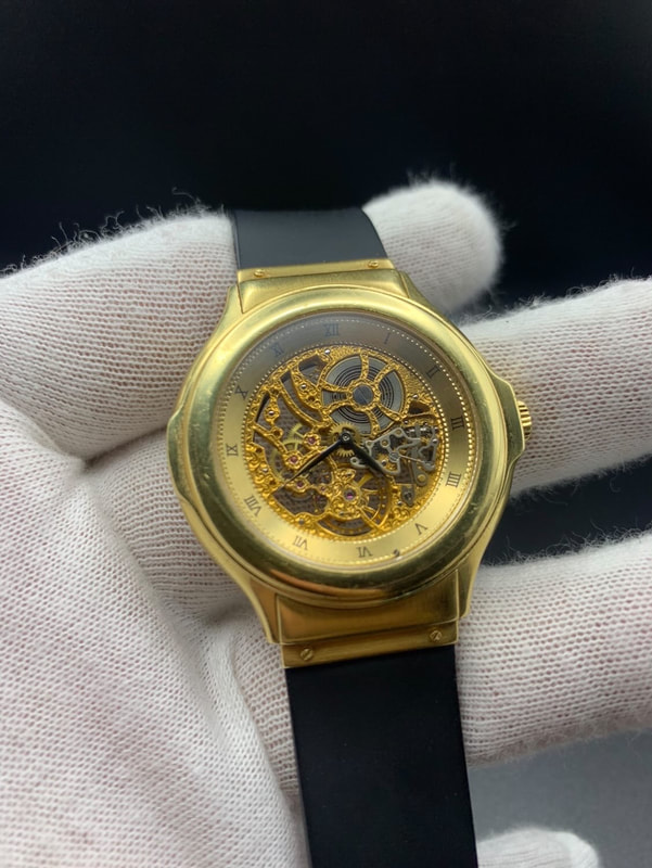 18kt Hublot 8/100 Vintage 1989 Rare MDM 1512.3 Skeleton 5