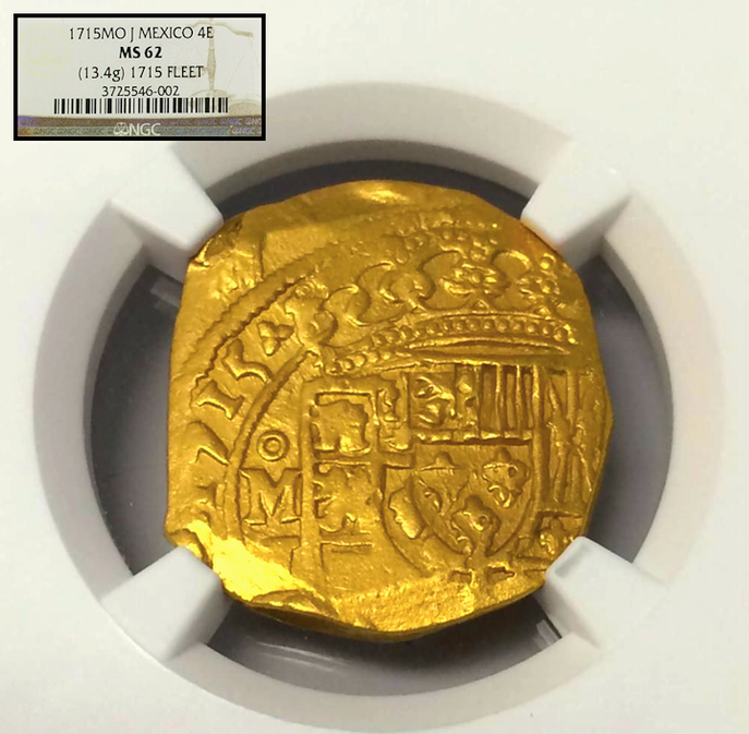 Mexico 4 Escudos 1715 "1715 Plate Fleet" NGC 62