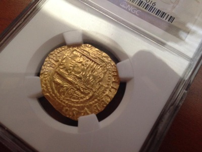 Spain 2 Escudos 1556-98 NGC 58 12