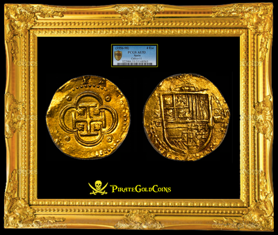 Spain 4 Escudos "King Philip II" 1556-98 PCGS 53 3
