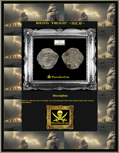 BOLIVIA  1613-17  8 REALES  ~ NGC 45 ~  5