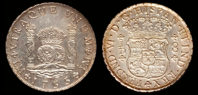 PERU  1755  8  REALES  PILLAR DOLLAR  ~ NGC 62 ~ 2nd FINEST KNOWN! 6