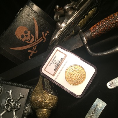 Spain 8 Escudos 1700 "Charles II" NGC 53 Only 1 Known 11