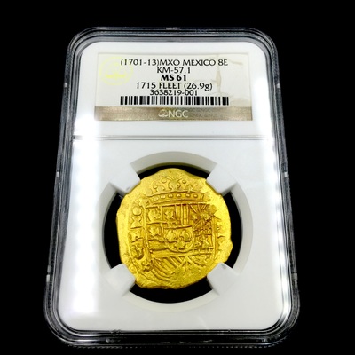 Mexico 8 Escudos 1701-1713 NGC 61 2