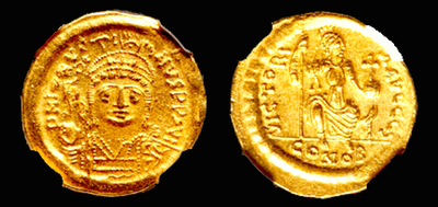 BYZANTINE EMPIRE  "JUSTIN II"  ~ NGC MS 5 x 5 ~ 5