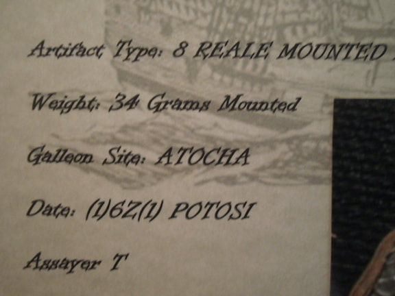 Bolivia 8 Reales 1621 "Atocha Shipwreck 1622" Gold Bezel 4