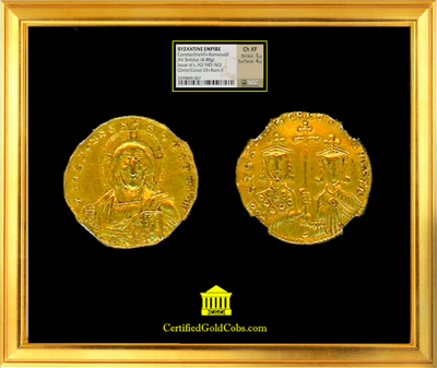 BYZANTINE  EMPIRE  CONSTANTINE VII - JESUS CHRIST AD 94 GOLD COIN ~ NGC  CH XF  5x4 ~ 2