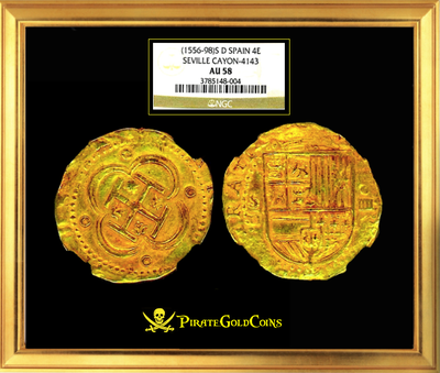 Spain 4 Escudos "King Philip II" 1556-98 NGC 58 2